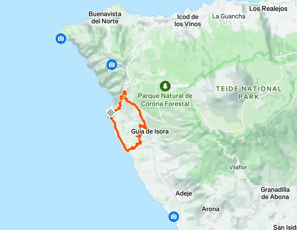 Puerto de Santiago - Chio - Guia de Isora - Playa san Juan